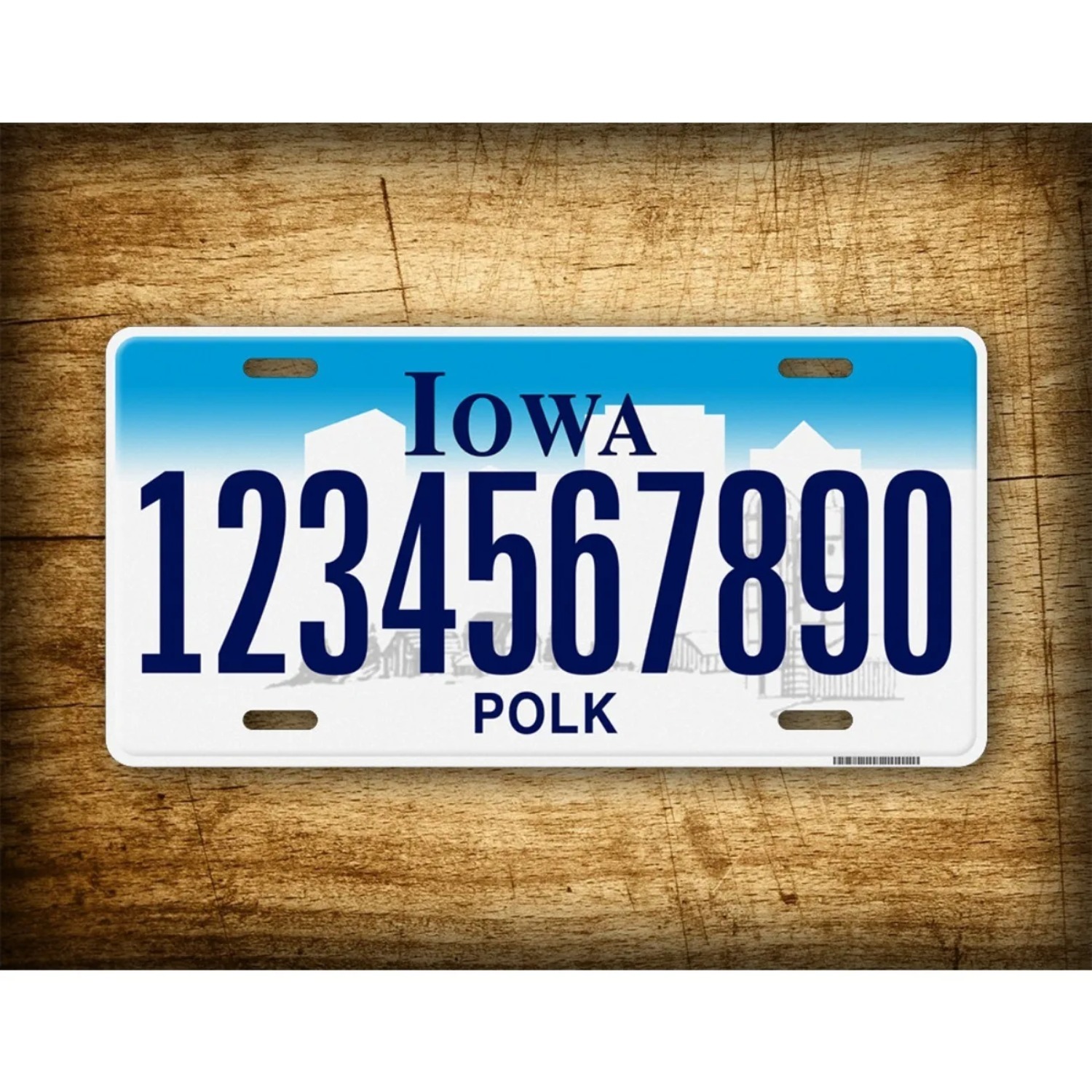 Brass Weight Plate - Personalized Iowa Vintage Metal Sign Decorative