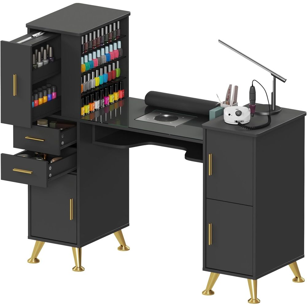 Manicure Table Nail Desk with  - đánh giá và giá Wrist Rest Wood