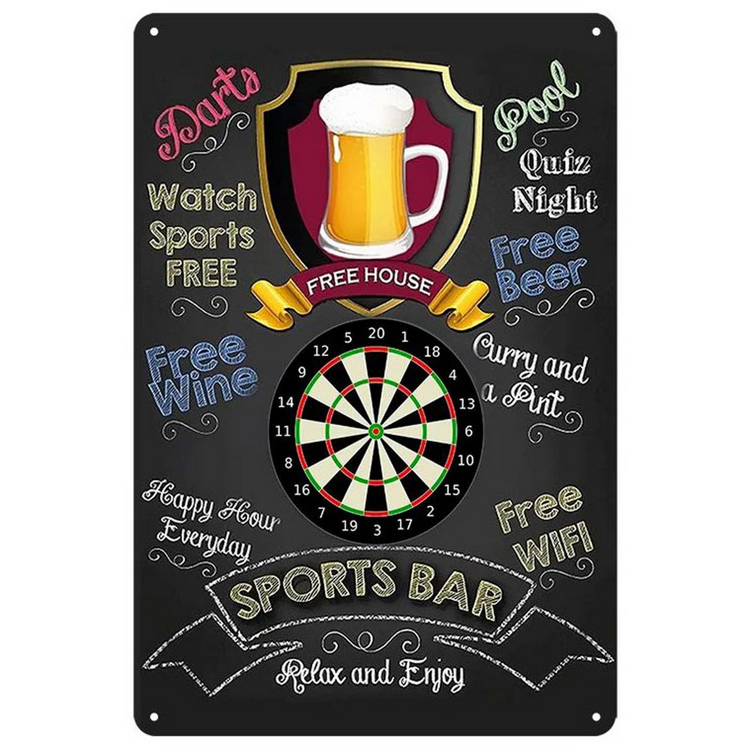 Vintage Darts & Beer Tin Sign, - đánh giá và giá Brass Weight Plate