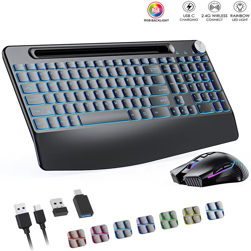 2.4G&Type-C Wireless Keyboard  - đánh giá và giá Gaming Keyboard And Mouse Combo