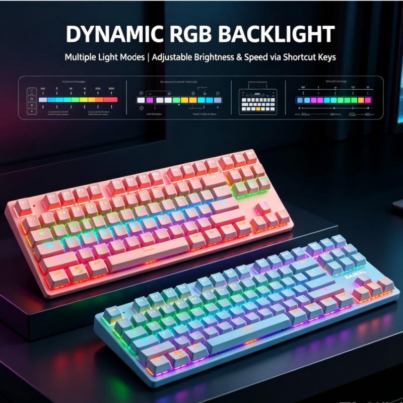 BAJEAL K300 87-Key Wired Mecha - đánh giá và giá Gaming Keyboard K300