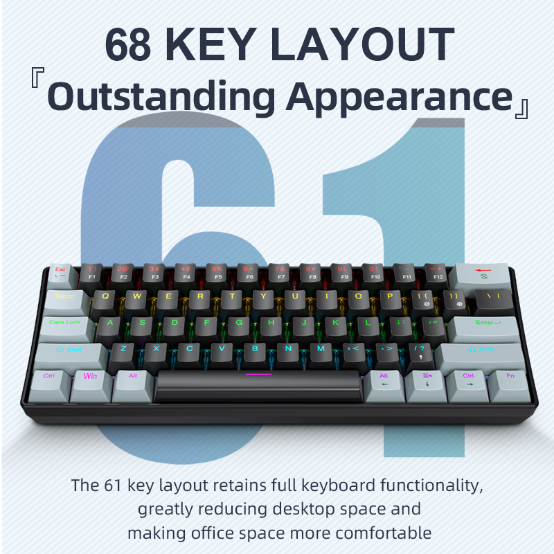 APAYADO K61 Mini Mechanical Ke - đánh giá và giá Gaming Keyboard Mouse And Headset Combo