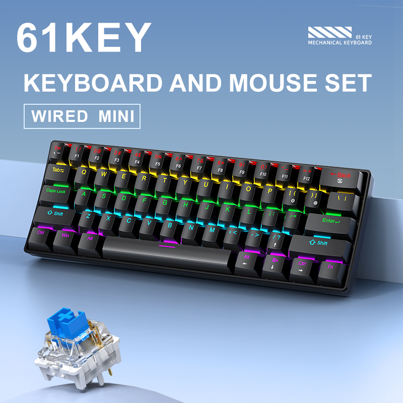 APAYADO K61 Mini Mechanical Ke - đánh giá và giá Gaming Keyboard Mouse And Headset Combo