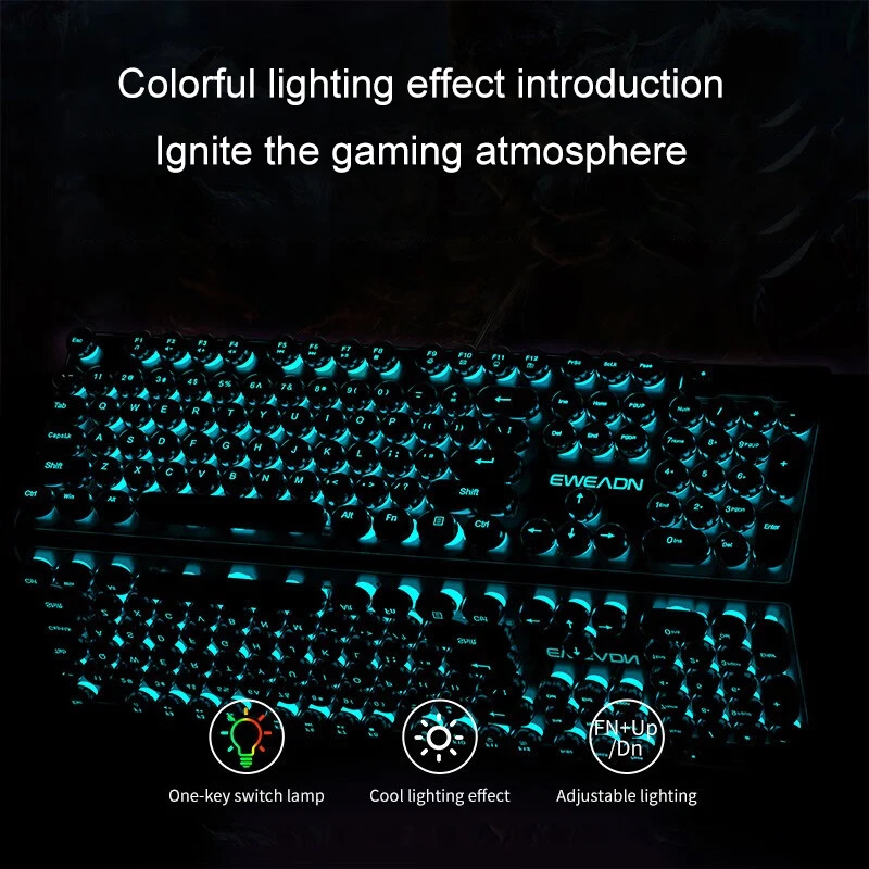 Retro Punk Mechanical Feel Key - đánh giá và giá Gaming Keyboard Mouse
