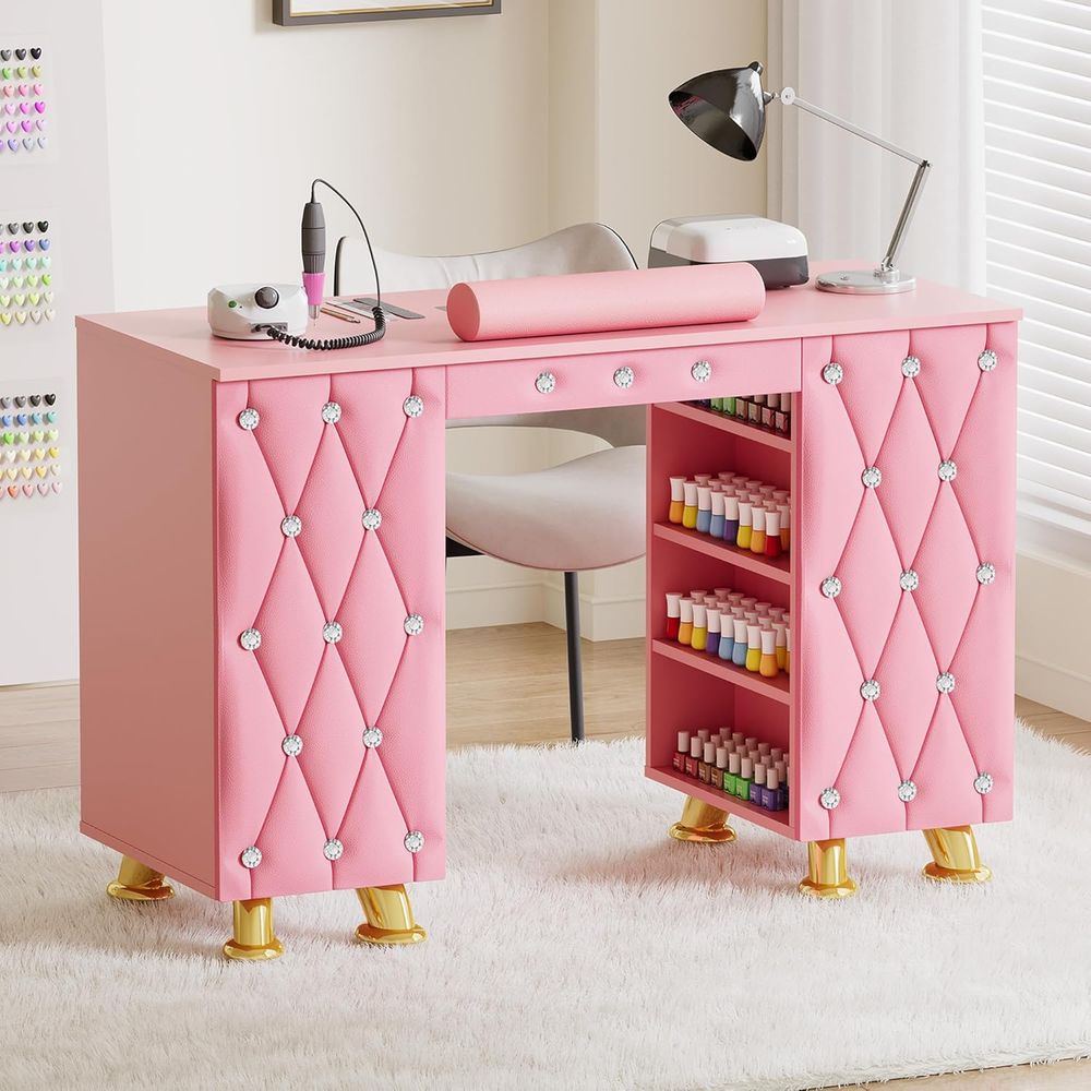 Manicure Table Nail Desk w/Dus - đánh giá và giá Wrist Rest Wood