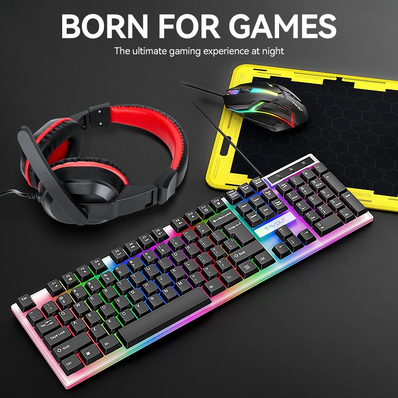 T-Wolf Tf240 4 In 1 Spanish Ga - đánh giá và giá Gaming Keyboard Mouse And Headset Combo