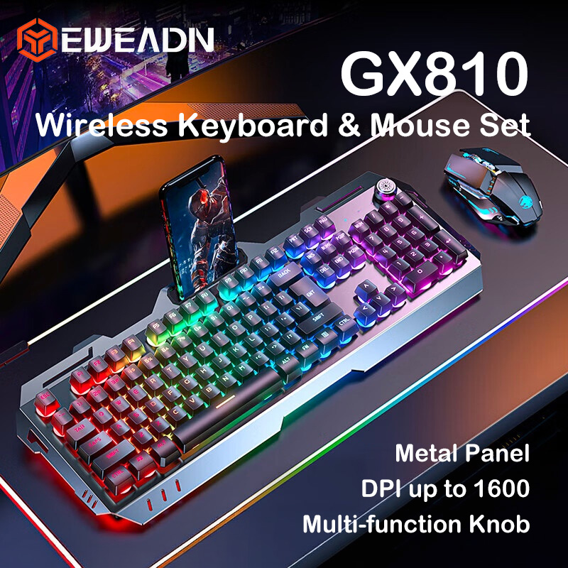 EWEADN GX810 Wireless Keyboard - đánh giá và giá Gaming Keyboard Mouse And Headset Combo