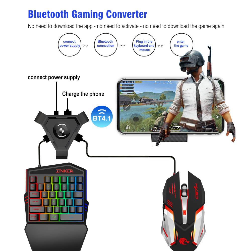 35-key film colorful one-hande - đánh giá và giá Gaming Keyboard And Mouse For Xbox